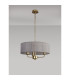 Banyan 3 Light Multi Arm Pendant With 45cm x 15cm Organza Shade Champagne Gold/Grey-11