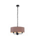 Banyan 3 Light Multi Arm Pendant With 45cm x 15cm Dual Faux Silk Fabric Shade Matt Black/Taupe-1
