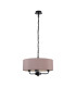 Banyan 3 Light Multi Arm Pendant With 45cm x 15cm Dual Faux Silk Fabric Shade Matt Black/Taupe-4