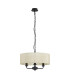 Banyan 3 Light Multi Arm Pendant With 45cm x 15cm Organza Shade Matt Black/Cream-4