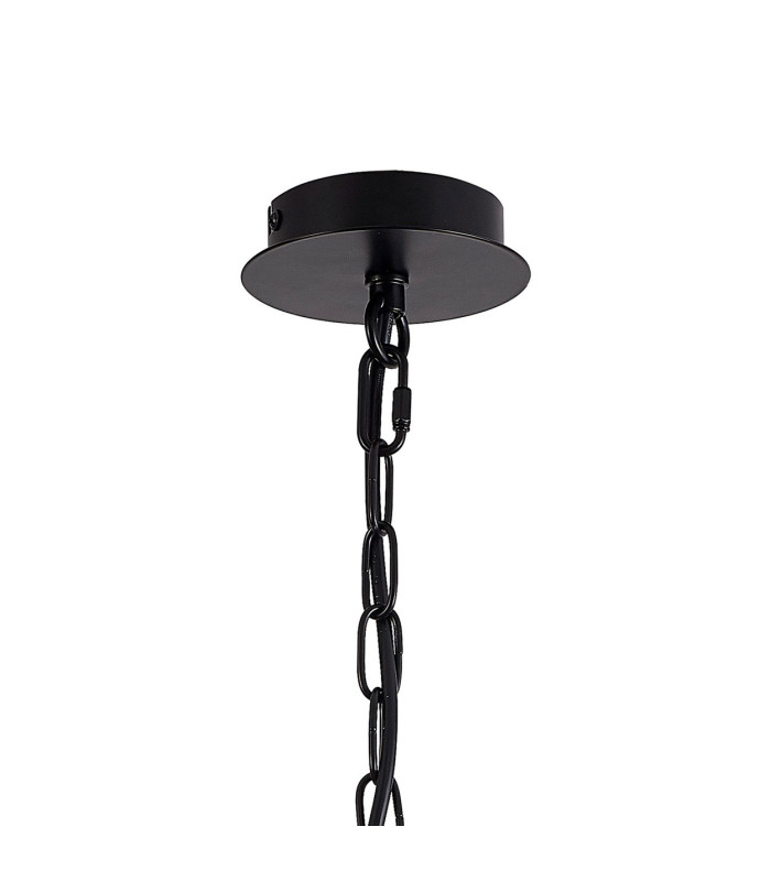 Banyan 3 Light Multi Arm Pendant With 45cm x 15cm Dual Faux Silk Fabric Shade Matt Black/Taupe-7
