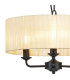 Banyan 3 Light Multi Arm Pendant With 45cm x 15cm Organza Shade Matt Black/Cream-7