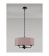 Banyan 3 Light Multi Arm Pendant With 45cm x 15cm Dual Faux Silk Fabric Shade Matt Black/Taupe-11