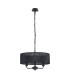 Banyan 3 Light Multi Arm Pendant With 45cm x 15cm Organza Shade Matt Black/Black-4