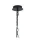 Banyan 3 Light Multi Arm Pendant With 45cm x 15cm Organza Shade Matt Black/Black-5