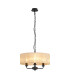 Banyan 3 Light Multi Arm Pendant With 45cm x 15cm Organza Shade Matt Black/Soft Bronze-1