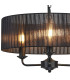 Banyan 3 Light Multi Arm Pendant With 45cm x 15cm Organza Shade Matt Black/Black-7