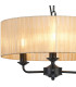 Banyan 3 Light Multi Arm Pendant With 45cm x 15cm Organza Shade Matt Black/Soft Bronze-7