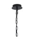 Banyan 3 Light Multi Arm Pendant With 45cm x 15cm Organza Shade Matt Black/Grey-5