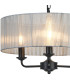 Banyan 3 Light Multi Arm Pendant With 45cm x 15cm Organza Shade Matt Black/Grey-7