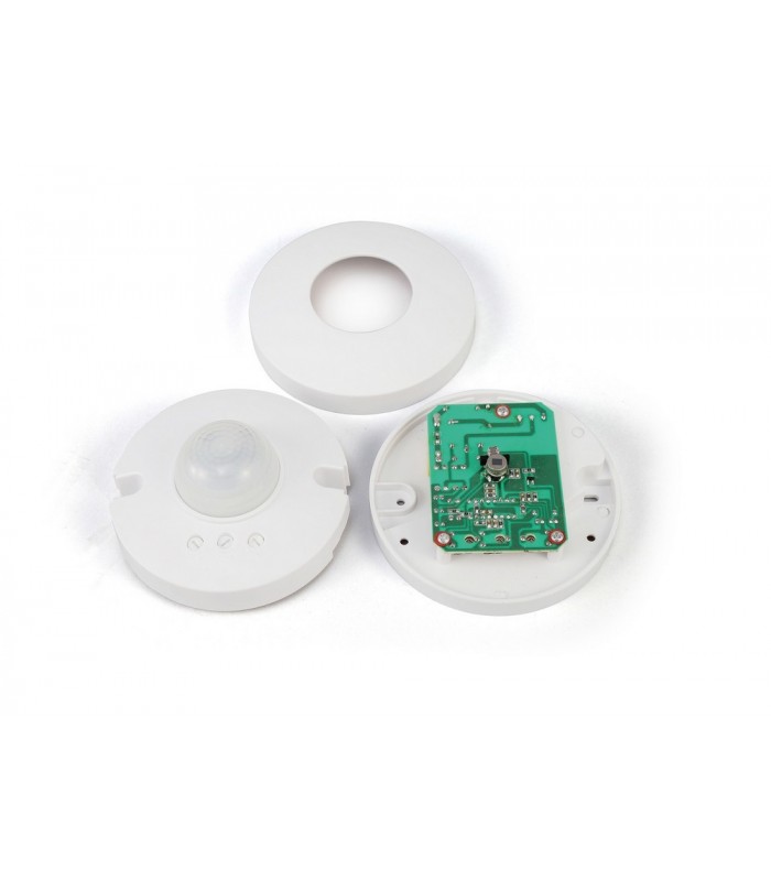 Flush Mounted IP20 6m PIR Detector 360 Deg with Adjustable Time And Lux Level White - 14