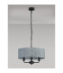 Banyan 3 Light Multi Arm Pendant With 45cm x 15cm Organza Shade Matt Black/Grey-14