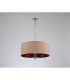 Banyan 3 Light Multi Arm Pendant E14 Polished Chrome With 50cm x 20cm Dual Faux Silk Shade Antique Gold/Ruby-11