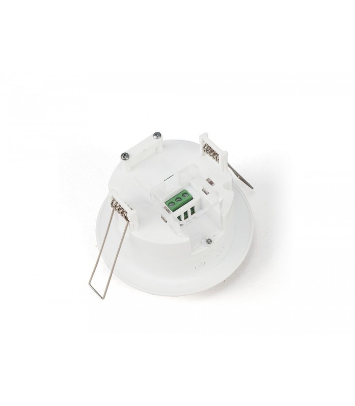 Flush Mounted IP20 6m PIR Detector 360 Deg with Adjustable Time And Lux Level White - 15