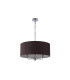 Banyan 3 Light Multi Arm Pendant E14 Polished Chrome With 50cm x 20cm Faux Silk Shade Black/White Laminate-4