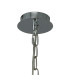 Banyan 3 Light Multi Arm Pendant E14 Polished Chrome With 50cm x 20cm Faux Silk Shade Black/White Laminate-5