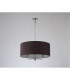 Banyan 3 Light Multi Arm Pendant E14 Polished Chrome With 50cm x 20cm Faux Silk Shade Black/White Laminate-16