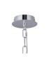 Banyan 3 Light Multi Arm Pendant E14 Polished Chrome With 50cm x 20cm Faux Silk Shade Ivory Pearl/White Laminate-7