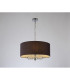 Banyan 3 Light Multi Arm Pendant E14 Polished Chrome With 50cm x 20cm Faux Silk Shade Black/White Laminate-2