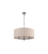 Banyan 3 Light Multi Arm Pendant E14 Polished Chrome With 50cm x 20cm Dual Faux Silk Shade Nude Beige/Moonlight-4