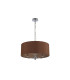 Banyan 3 Light Multi Arm Pendant E14 Polished Chrome With 50cm x 20cm Dual Faux Silk Shade Raw Cocoa/Grecian Bronze-4