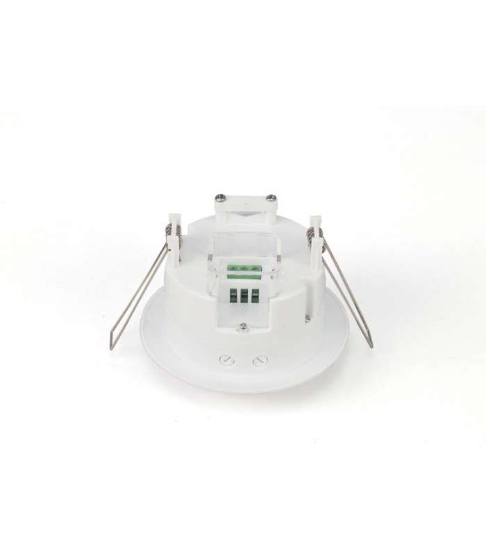Flush Mounted IP20 6m PIR Detector 360 Deg with Adjustable Time And Lux Level White - 24