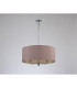 Banyan 3 Light Multi Arm Pendant E14 Polished Chrome With 50cm x 20cm Dual Faux Silk Shade Taupe/Halo Gold-11
