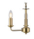 Banyan 3 Light Multi Arm Pendant E14 Antique Brass With 50cm x 20cm Dual Faux Silk Shade Nude Beige/Moonlight-6