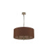 Banyan 3 Light Multi Arm Pendant E14 Antique Brass With 50cm x 20cm Dual Faux Silk Shade Raw Cocoa/Grecian Bronze-4