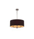 Banyan 3 Light Multi Arm Pendant E14 Satin Nickel With 50cm x 22cm Dual Faux Silk Shade Black/Green Olive-1