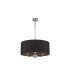 Banyan 3 Light Multi Arm Pendant E14 Satin Nickel With 50cm x 22cm Dual Faux Silk Shade Black/Green Olive-4