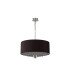 Banyan 3 Light Multi Arm Pendant E14 Satin Nickel With 50cm x 22cm Faux Silk Shade Black/White Laminate-4