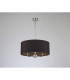 Banyan 3 Light Multi Arm Pendant E14 Satin Nickel With 50cm x 22cm Dual Faux Silk Shade Black/Green Olive-11