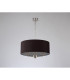Banyan 3 Light Multi Arm Pendant E14 Satin Nickel With 50cm x 22cm Faux Silk Shade Black/White Laminate-11
