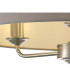 Banyan 3 Light Multi Arm Pendant E14 Satin Nickel With 50cm x 22cm Faux Silk Shade Grey/White Laminate-8