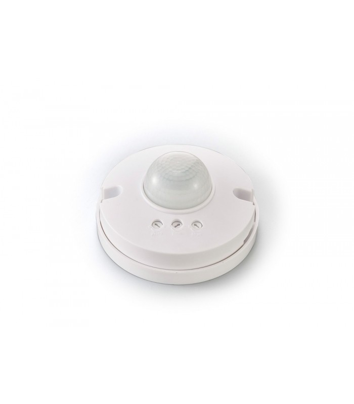 Surface Mounted IP20 6m 360 Deg PIR Sensor with Adjustable Time And Lux Level White - 12