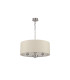 Banyan 3 Light Multi Arm Pendant E14 Satin Nickel With 50cm x 22cm Faux Silk Shade Ivory Pearl/White Laminate-4