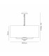 Banyan 3 Light Multi Arm Pendant E14 Satin Nickel With 50cm x 22cm Dual Faux Silk Shade Nude Beige/Moonlight-3