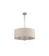 Banyan 3 Light Multi Arm Pendant E14 Satin Nickel With 50cm x 22cm Dual Faux Silk Shade Nude Beige/Moonlight-4