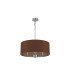 Banyan 3 Light Multi Arm Pendant E14 Satin Nickel With 50cm x 22cm Dual Faux Silk Shade Raw Cocoa/Grecian Bronze-4