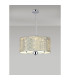 Banyan 3 Light Multi Arm Pendant 1.5m Chain E14 Polished Chrome With 50cm x 20cm Silver Leaf With White Lining Shade-2