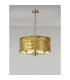 Banyan 3 Light Multi Arm Pendant 1.5m Chain E14 Antique Brass With 50cm x 20cm Gold Leaf With White Lining Shade-2
