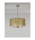 Banyan 3 Light Multi Arm Pendant 1.5m Chain E14 Antique Brass With 50cm x 20cm Gold Leaf With White Lining Shade-11