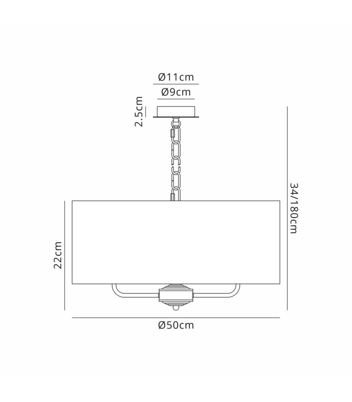 Banyan 3 Light Multi Arm Pendant 1.5m Chain E14 Satin Nickel With 50cm x 20cm Silver Leaf With White Lining Shade-3