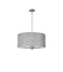 Banyan 3 Light Multi Arm Pendant 1.5m Chain E14 Satin Nickel With 50cm x 20cm Silver Leaf With White Lining Shade-4