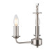Banyan 3 Light Multi Arm Pendant E14 Satin Nickel With 50cm x 22cm Dual Faux Silk Shade Taupe/Halo Gold-6