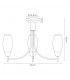 Semi Flush Ceiling 3 Light E14 Satin Nickel, Opal Glass - 3