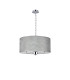 Banyan 3 Light Multi Arm Pendant 1.5m Chain E14 Polished Chrome With 50cm x 20cm Silver Leaf With White Lining Shade-4