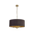 Banyan 3 Light Multi Arm Pendant With 50cm x 20cm Dual Faux Silk Fabric Shade Champagne Gold/Midnight Black-1