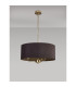 Banyan 3 Light Multi Arm Pendant With 50cm x 20cm Dual Faux Silk Fabric Shade Champagne Gold/Midnight Black-11
